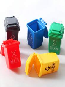 1:12 Dollhouse Mini Trash Can, Miniature Sorting Bin, Realistic Garbage Sanitation Bucket, Trash Can Model, Pocket Realistic Trash Can, Micro Scene Model Accessories, OB11 Model Photography Props, Play House Mini Realistic Openable Trash Can, Mini Trash Sorting Bin, Doll House Toy Recognition Toy, Outdoor Scene Matching Static Display Props - Multicolor - View 1