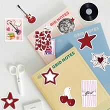 50PCS Downtown Y2K Girls Stickers Aesthetic Vinyl Stickers Decals Scrapbook, Journaling, Laptop, Bumper, Skateboard, Water Bottles, Computer, Phone - Multicolor - View 7