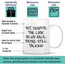 Genuine Fred SAY ANYTHING MUG, DRAGGIN, 11 OZ Ceramic Mug, White, Dishwasher Safe - 1 - View 5