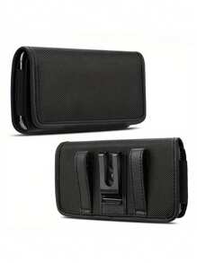 Horizontal Nylon Phone Bag - Large Capacity Wallet With Belt Loop - Safely Holds 3.5-6.35 Inch (M-2XL) Phones And Cards. Christmas/Winter Christmas Gift/Men's Bag/Thanksgiving/Autumn Travel/Holiday Storage Bag/Crossbody Bag/Shoulder Bag/Waist Bag/Cycling Bag/Black Bag/Hiking/Student/Large Capacity Multi-Function Outdoor Portable Fashion Casual/Father's Day Gift/Fun Gift/Side Waist Bag/Summer School Holiday Bag/Waist Bag/Spring School Supplies - Black - View 7