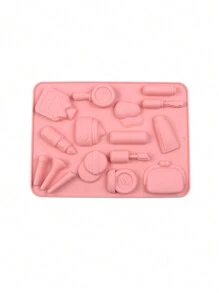 1 Khuôn bánh silicon hình trang điểm, Khuôn nướng bánh kẹo sô cô la đựng son môi & phấn mắt, Quà tặng ngày lễ tình nhân - Hồng - Xem 11