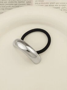 1 件装 U 型金色银色发绳长发夹复古圆头绳简约大发夹女士几何马尾头饰，金色头饰 - 彩色 - 查看 8