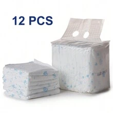 12 片装一次性公狗尿布 - 超吸水宠物尿布，舒适且防漏，非常适合幼犬、老年犬、手术恢复、失禁解决方案 - 藍色 - 查看 3