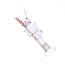 Easter Bunny Figurines Scepter Design Resin Rabbit Statue Easter Bunny Decor For Home Holiday - White - View 3
