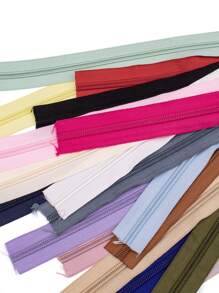 Zíper de 177.16-Polegadas com 10 cursores, Zíper Colorido de Nylon 5#, 20 Opções de Cores, Cursores Correspondentes, Adequado para Roupas, Agasalhos, Bagagem, Bolsas, Artesanato DIY e Mais