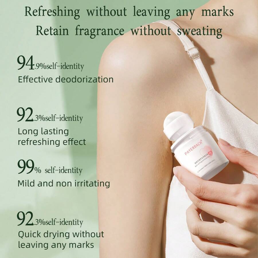 PAYERBACH 1 瓶 30ml 植物滚珠除臭剂，野玫瑰香味，持久留香，改善体味，易吸收，不油腻，清新自然淡淡香味，24 小时防汗防臭