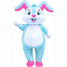Inflatable Easter Bunny Costume, Inflatable Rabbit Costume, Rabbit Mascot Costume, Unisex Full Body Rabbit Costume