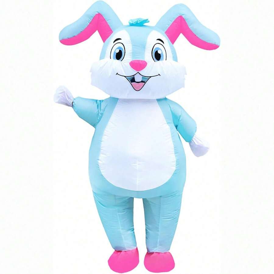 Inflatable Easter Bunny Costume, Inflatable Rabbit Costume, Rabbit Mascot Costume, Unisex Full Body Rabbit Costume