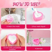 1pc Valentine'S Day Flower Love Rose Silicone Soap Mold, DIY Aromatherapy Handmade Gypsum Candle Making Mold
