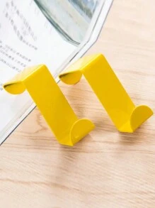 2 件装 Z 形金属门挂钩，不锈钢魔术 Z 形挂钩，安装方便，无需钻孔，非常适合在厨房、浴室、卧室悬挂外套、毛巾等