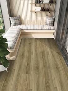 1 pieza Adhesivo de piso de imitación de grano de madera marrón, resistente a la abrasión, antideslizante, impermeable, autoadhesivo para pared, adhesivos, vinilos decorativos para decoración del hogar, artículos de decoración de primavera para renovar su hogar, adhesivos de decoración de festividades, regalos de cumpleaños y graduación, baldosas de piso, pisos, baldosas autoadhesivas para piso, decoración de sala de estar, decoración de cocina - Marrón - Ver 12