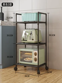 1 pieza Estantería de cocina de 3 a 7 niveles, nuevo organizador de almacenamiento de cocina de uso intensivo