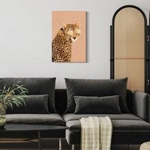 1pc Framed Canvas Poster, Vogue Leopard Wall Art Canvas Paintings, Ideal Gift For Bedroom Living Room Corridor, Wall Art, Room Decoration - 彩色 - 查看 3