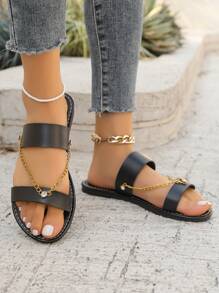 Luipaardprint slippers voor dames met strik, open teen hoge hak teenslippersandalen