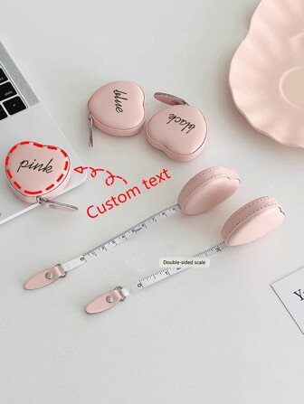 Metro a nastro retrattile personalizzato a forma di cuore, regolo morbido per misurare la vita, metro portatile per uso domestico, regalo ideale per amici, famiglia, coppie, San Valentino, Ritorno a Scuola, Forniture scolastiche