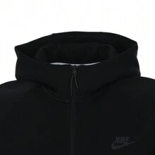 Nike 2025 Men's AS M NK TCH FLC FZ WR HOODIE Jacket, Knitted Hooded Sweatshirt, HV0950-010 - Black - View 3