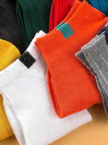 10pairs Letter Graphic Crew Socks - Multicolor - View 3