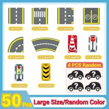 Creative, Magnetic Building Blocks Racing Track Set - Educational STEM Toy For Youngsters Ages 3+ With Road Signs & Vehicles, Colorful Sensory Play Blocks For Boys & Girls - Multicolor - View 10