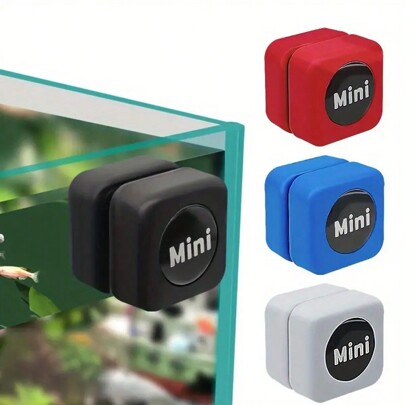 1pc Uma pequena escova magnética para aquário com funções de limpeza dupla face e raspagem de algas, adequada para ferramentas de limpeza de aquário