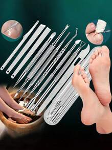 10-In-1 Pedicure Kit With Foot Files, Mother's Day Gifts, Gifts For Women, Gifts For Wife, And Rasp - Perfect For Removing Hard Dead Skin And Exfoliating Feet - Portable Storage Box Included, Travel Kit