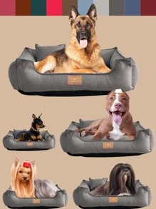 Pet Bed XG 95 Cm X 75 Cm Waterproof Bottom For Large Breeds Velvet Rectangular Dog Bed Size GG 85 Cm X 70 Cm Soft Cloud Pet Bed For Large Dogs Cats Rabbit Suede Washable Bed For Pets Dogs And Cats G 70 Cm X 60 Cm Luxury Pet Bed Suede Bed Comfort 60 X 50 Siliconized Filling And Reinforced Zipper Medium Dogs And Cats Rectangular Velvety Fabric Bed 50 X 40 For Small Dogs Washable Luxury - 灰色 - 查看 1