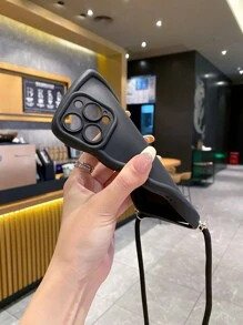 挂绳 1 件波浪形软壳防摔手机壳适用于 Apple、/Galaxy、Infinix、Redmi、OPPO、VIVO、Realme 防水防震防刮 - 黑色 - 查看 4