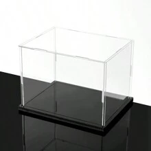 Caja de exhibición coleccionable, caja de acrílico transparente ensamblada, alternativa a caja de vidrio, utilizada para exhibir figuras, almacenamiento y organización de juguetes en el hogar - Blanco - Ver 12