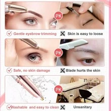 Depiladora Facial Carga Usb Blanco Mini Recortador De Cejas - Multicolor - Ver 8