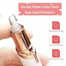 Depiladora Facial Carga Usb Blanco Mini Recortador De Cejas - Multicolor - Ver 6