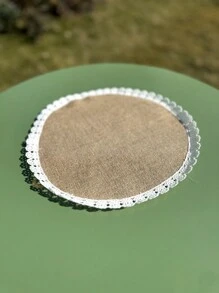1 件蕾丝边餐垫，圆形桌垫，适用于餐桌 - 彩色 - 查看 7