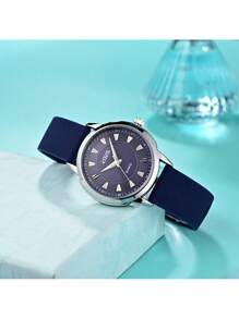 ZOEA EZ8083Reloj de cuarzo impermeable para mujer 30M correa de silicona