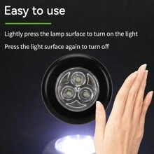 (1pack) Motion Sensor Light 3 Led Battery-Powered LED Night Light Wall Closet Lights For Stairs Fully Meet Your Lighting Needs In Different Applications Like Bedroom Bathroom Kitchen Corridor Hallway Stairway Basement - Multicolor - View 9