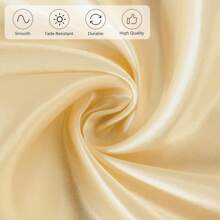 1 pièce Nappe ronde en satin couleur champagne, nappe ronde en tissu lisse pour la décoration