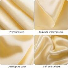 1 pièce Nappe ronde en satin couleur champagne, nappe ronde en tissu lisse pour la décoration