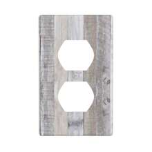 1pc White Gray Wood Wooden Grain Light Switch Plate Wall Plate Cover Decorative Light Switch Cover Wall Plate Cover Switch Cover Wall Plate