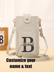 Customized Multifunctional Multi-Color Diagonal Cross Touchscreen Mobile Backpack, Coin Purse, Mini Storage Bag, ID Storage Bag, Card Bag, Suitable For Daily Wear, Can Be Customized With Your Name Or Abbreviation, Unique Custom Design, Can Be Used As A Holiday Gift, Birthday Gift, New Year Gift, Valentine's Day Gift For Family, Friends, Loved Ones, Colleagues,Boho Vibes