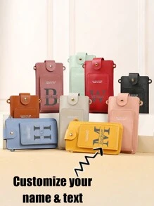 Customized Multifunctional Multi-Color Diagonal Cross Touchscreen Mobile Backpack, Coin Purse, Mini Storage Bag, ID Storage Bag, Card Bag, Suitable For Daily Wear, Can Be Customized With Your Name Or Abbreviation, Unique Custom Design, Can Be Used As A Holiday Gift, Birthday Gift, New Year Gift, Valentine's Day Gift For Family, Friends, Loved Ones, Colleagues,Boho Vibes