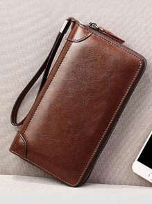 Long Men's Wallet Simple Card Bag Driver's License Wallet Mini Bag Small Bag - Brown - View 5