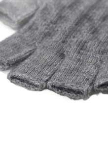 1 件羊驼毛混纺保暖防风透气露指手套，简约设计，适合户外活动，秋冬季