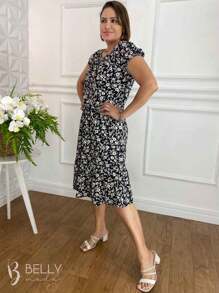 Vestido Ombro a Ombro Estilo Ciganinha Primavera Verão