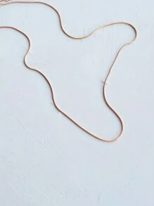 Nooxian 1pc Women Stainless Steel Necklace, Suitable For Everyday Wear - Rose Gold - View 3