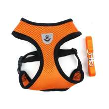 1pc Adjustable Mesh Pet Cat Harness & Leash Set, Breathable Vest For Small & Medium Dogs