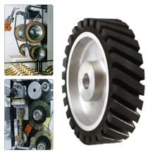 YUNRUX 200mm Rubber Wheel Contact Wheel Roller Wheel Tooth Surface Abrasion Resistant For Grinder - Black - View 10