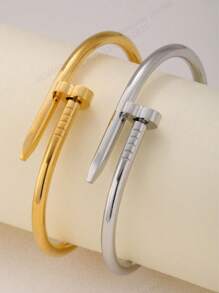 2 件装奢华高端不锈钢心形吊坠手镯女士 - 彩色 - 查看 3