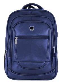 Men's Leather Backpack Reinforced With Reinforced Cable And USB Input For School Notebook Executive Social Random Model Shipping Synthetic Leather - 藏蓝色 - View 10