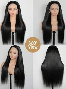 Eulisi Peruca Frontal de Renda 13X4 Reta de Cabelo Humano, Densidade de 150, Renda Transparente para Mulheres, Pré-Arrancada com Cabelo de Bebê, Cor Natural, Peruca Curta 8-14 polegadas, Cor Marrom 4#, Cor 613#, Cor Vermelho, Cor Borgonha Ombré, Loiro Mel P10/613#, P18/613#, Laranja - Preto - Visão 8