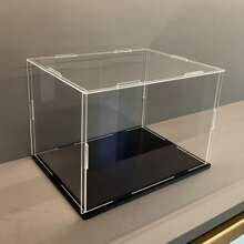 Caja de exhibición coleccionable, caja de acrílico transparente ensamblada, alternativa a caja de vidrio, utilizada para exhibir figuras, almacenamiento y organización de juguetes en el hogar - Blanco - Ver 15