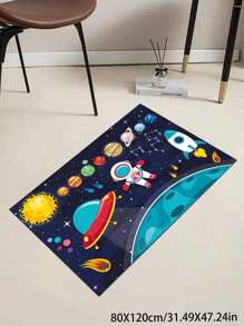 1pc Exclusive Custom Astronaut Solar System Carpet, Cute Astronaut Outer Space Carpet, Planetary Solar System Elements, Home Decor Carpet, Multifunctional Fashion Versatile Creative Home Carpet, Living Room Carpet, Bedroom Carpet, Entrance Carpet, Kitchen Carpet, Bathroom Carpet, Gaming Room Carpet, Study Room Carpet - Multicolor - View 14