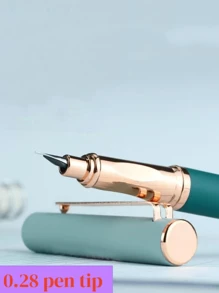 [Customized] Engraved On The Pen Shaft / Provide 1pc Elegant, Fashion, Beautiful Custom Ink Refillable Fountain Pen With 0.28mm Fine Nib / Smooth Writing, Comes With 30pcs Ink Cartridges 3.4mm In Diameter, Thoughtful Daily Writing/Calligraphy Pen, Personalized Gift For Valentine's Day, Christmas, Father's Day, Teacher's Day, Thanksgiving Back To School