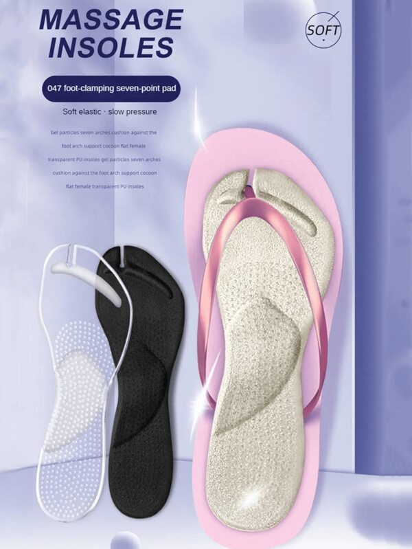 QKC 1 双软凝胶缓冲人字拖凉鞋鞋垫、人字拖保护衬垫、防滑鞋垫